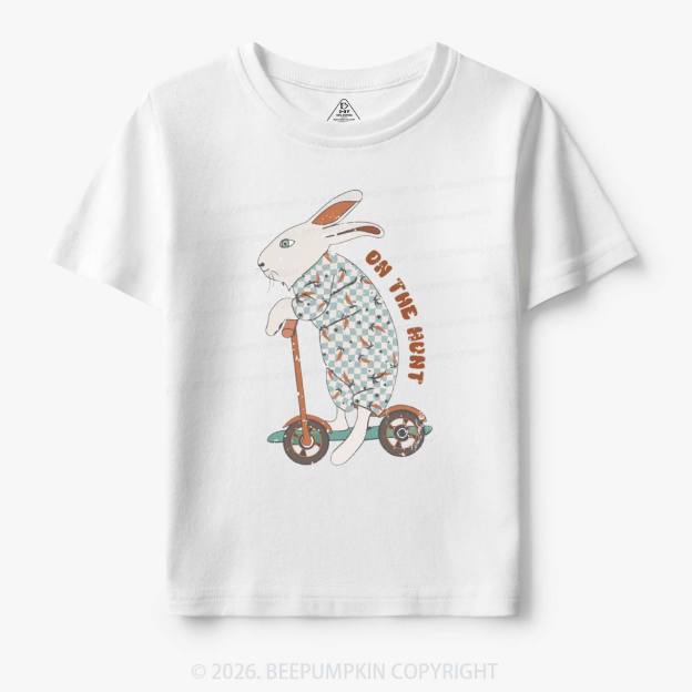 Bunny Scooter On The Hunt For Easter Eggs Toddler&Kid's Tees