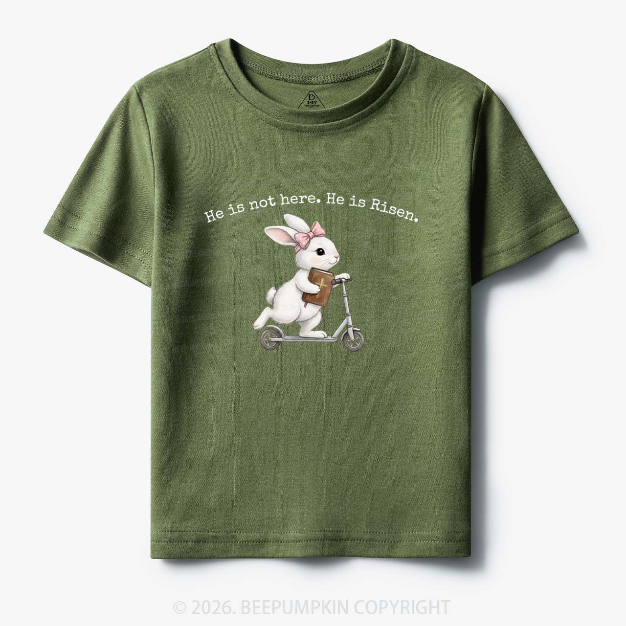 He Is Not Here He is Risen Rabbit Christian Easter Toddler&Kid's Tees