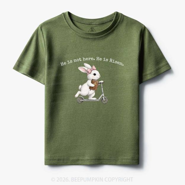 He Is Not Here He is Risen Rabbit Christian Easter Toddler&Kid's Tees