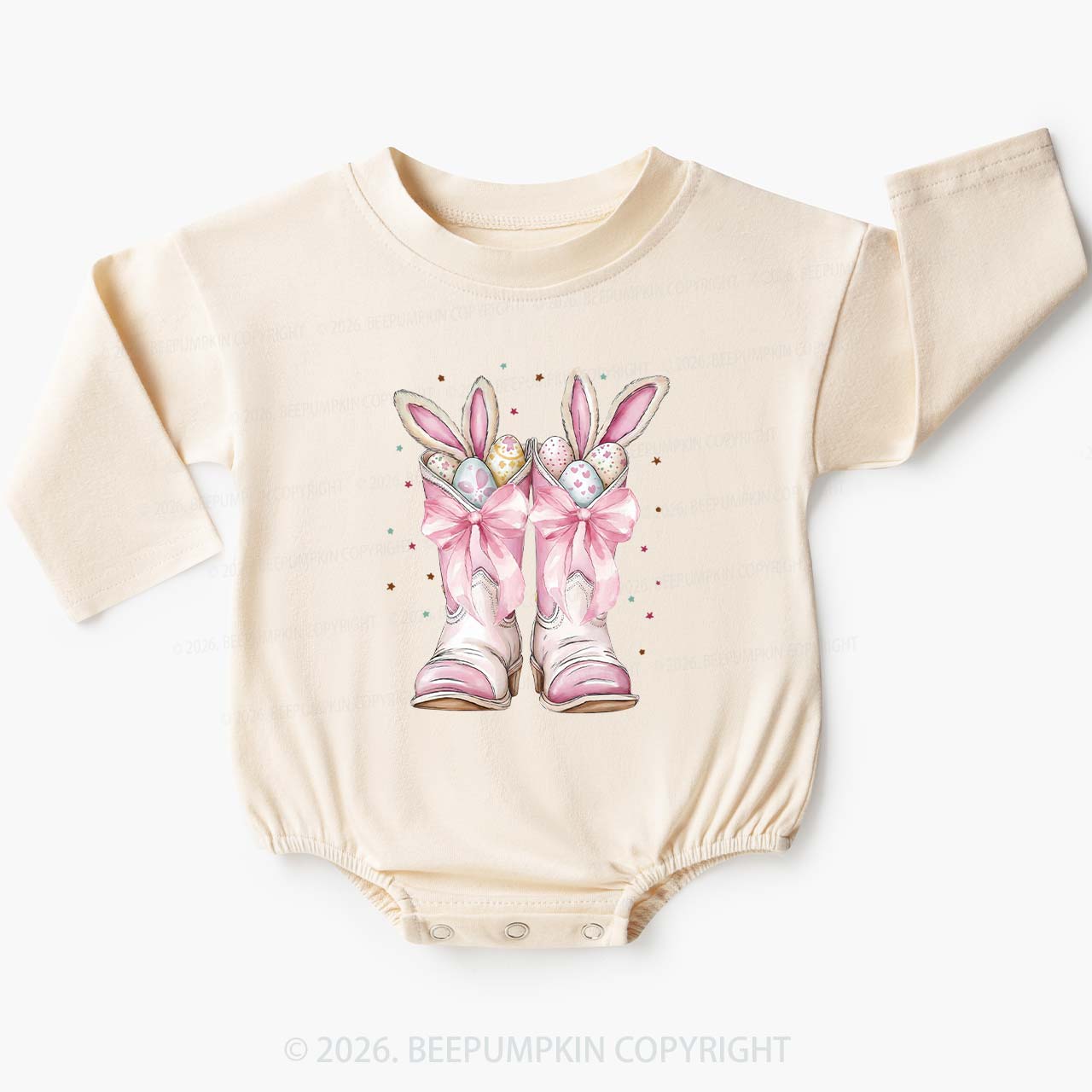 Howdy Easter Bunny Baby Bubble Romper
