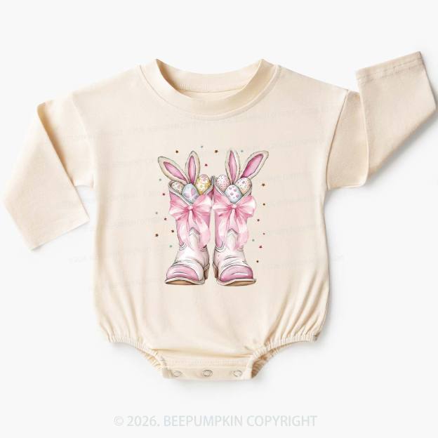 Howdy Easter Bunny Baby Bubble Romper