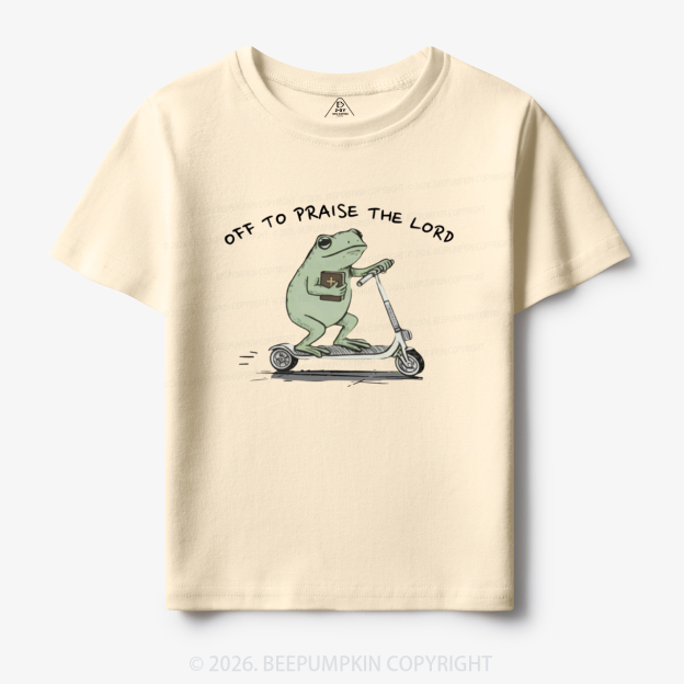 Frog Off To Praise The Lord Toddler&Kid's Tees