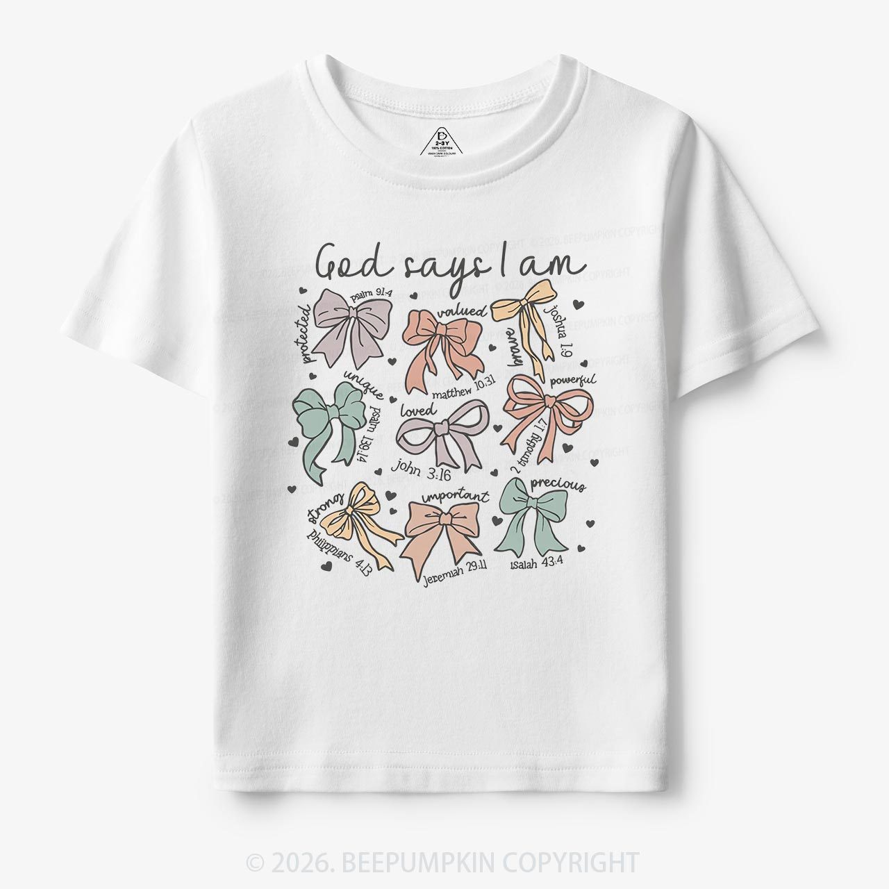 Jesus Gifts God Says I Am Girl Toddler&Kid's Tees