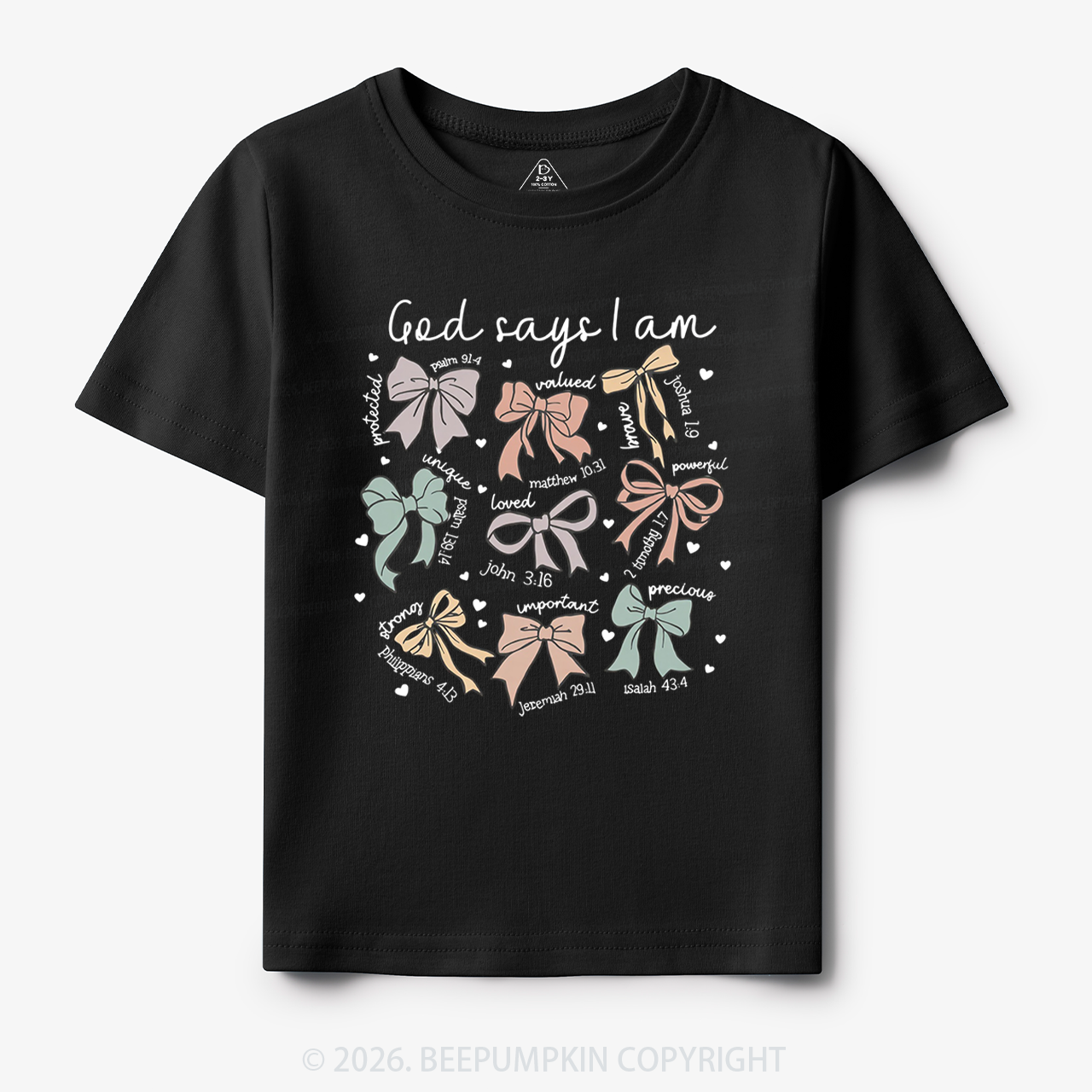 Jesus Gifts God Says I Am Girl Toddler&Kid's Tees