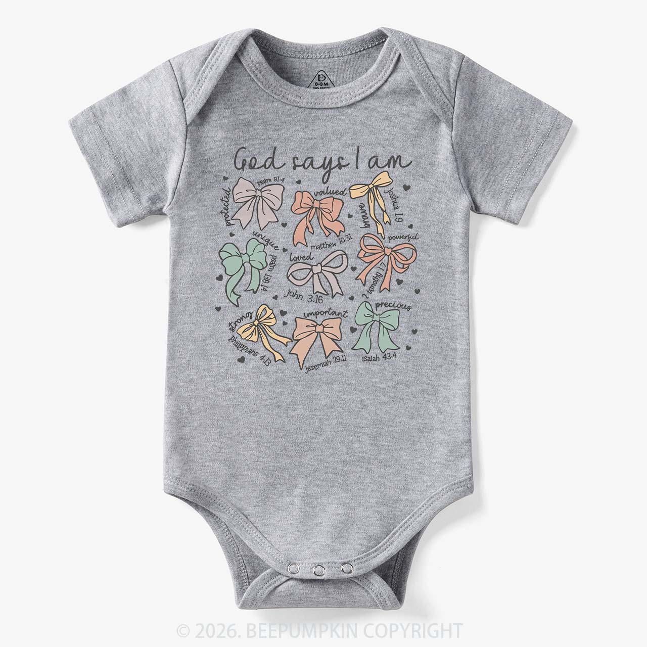 Jesus Gifts God Says I Am Girl Baby Bodysuit