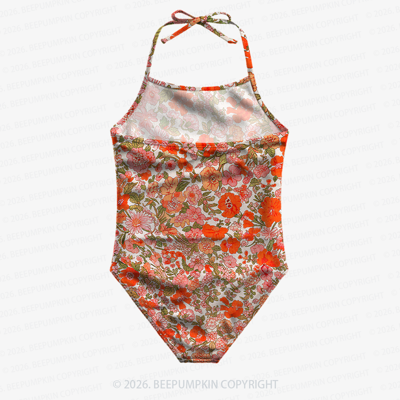 Bloom Garden Girls Halter Tie Swimsuit