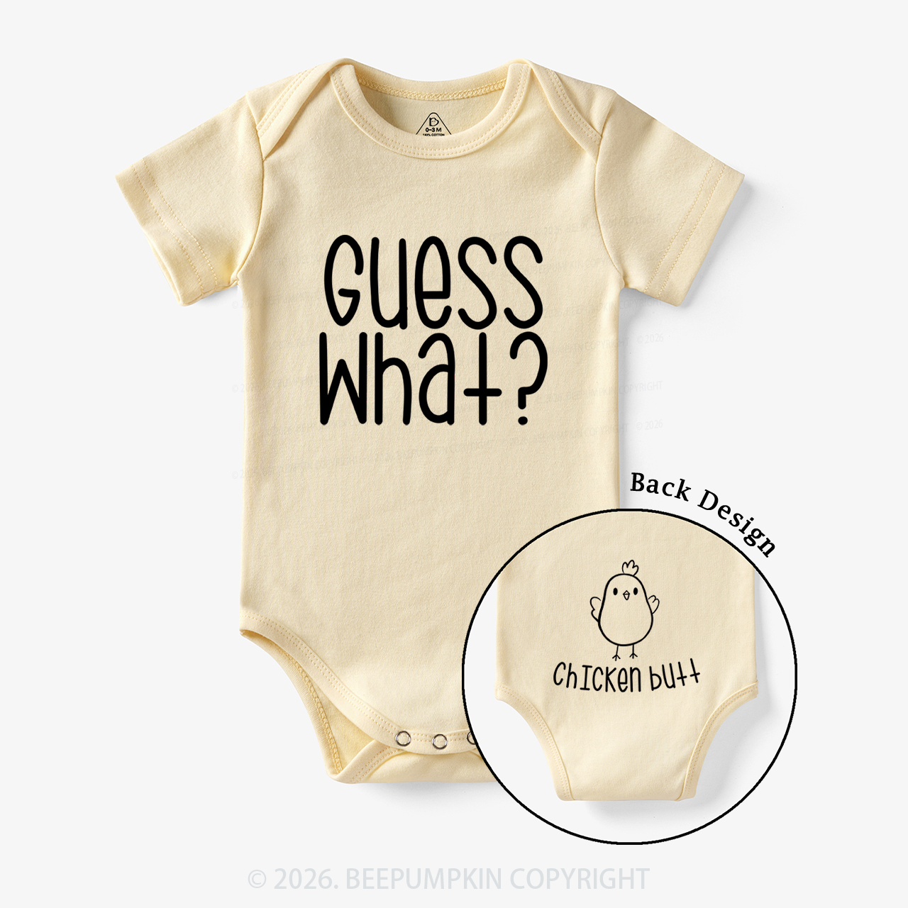 Guess What Chicken Butt Funny Farm Bodysuit