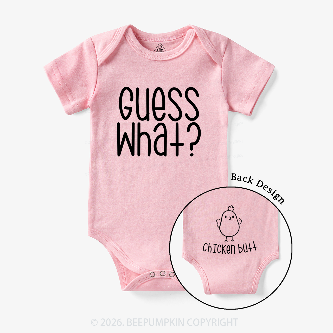 Guess What Chicken Butt Funny Farm Bodysuit