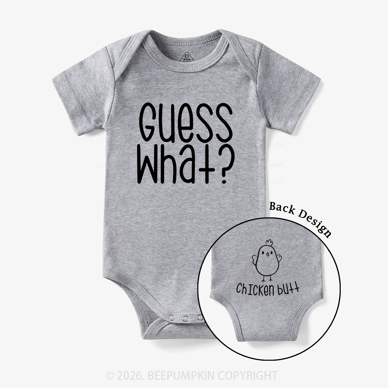 Guess What Chicken Butt Funny Farm Bodysuit
