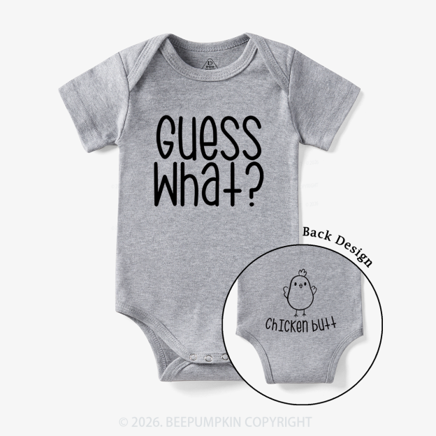 Guess What Chicken Butt Funny Farm Bodysuit