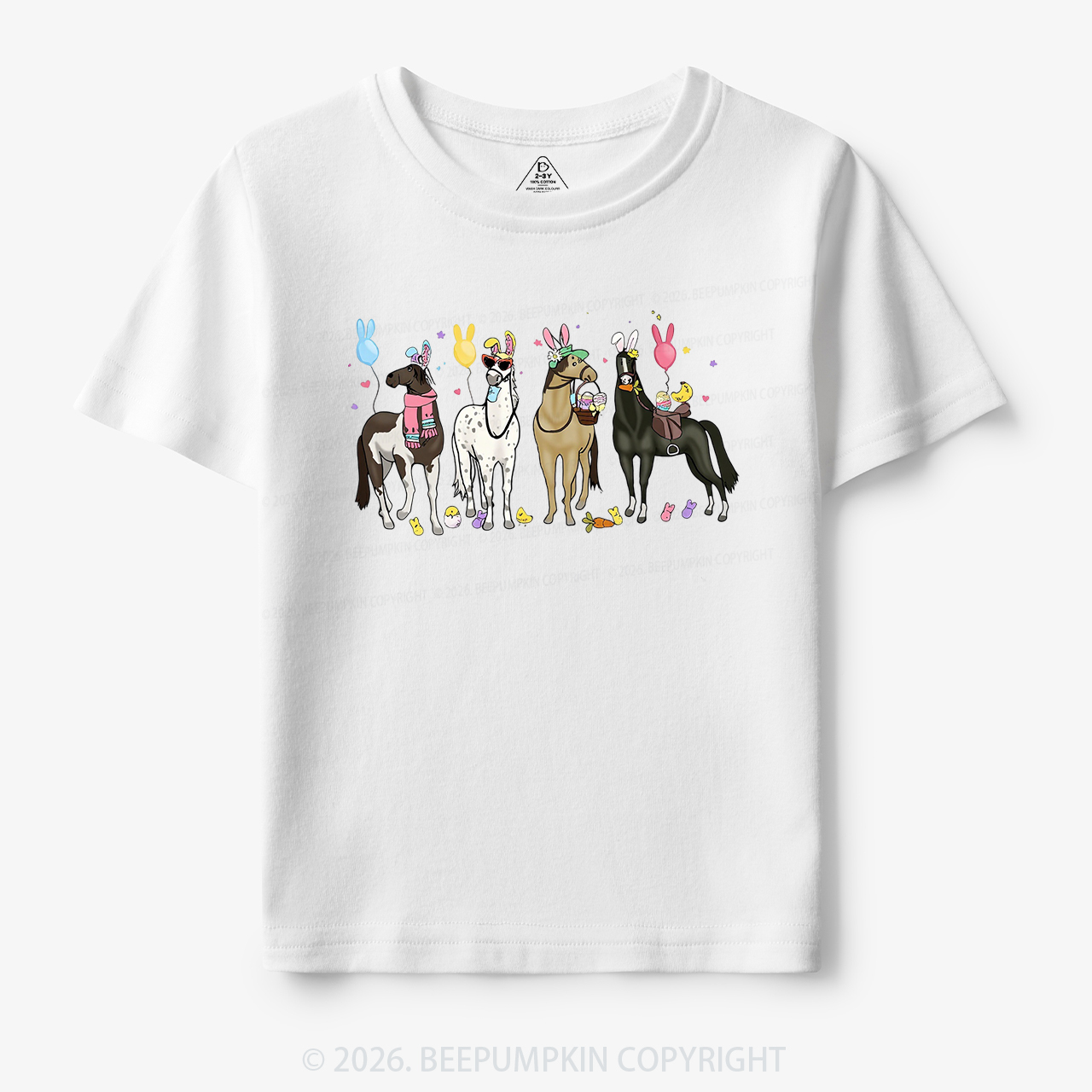 Funny Horse Easte Toddler&Kid's Tees