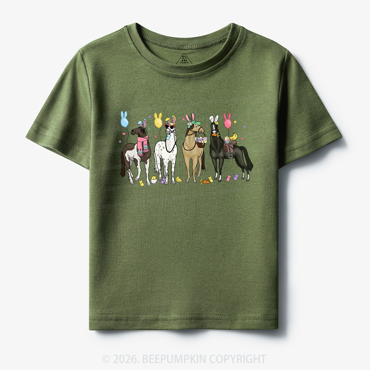 Funny Horse Easte Toddler&Kid's Tees