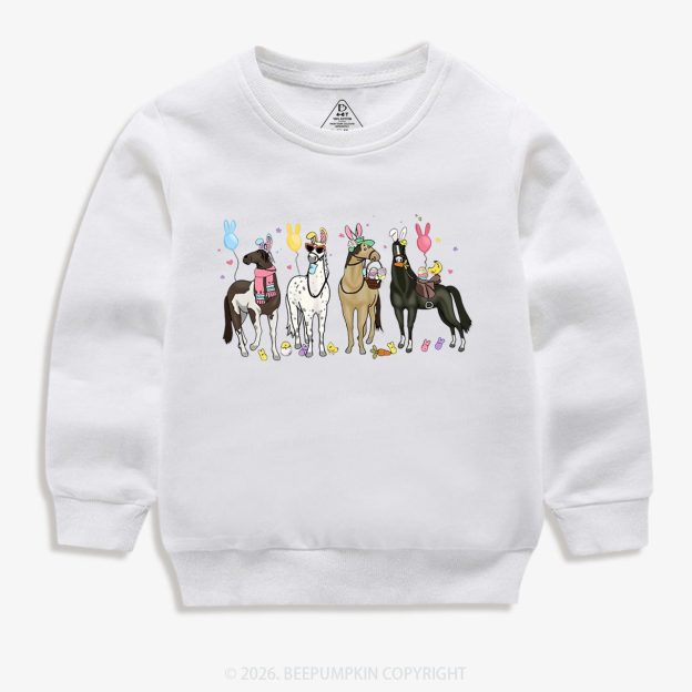 Funny Horse Easte Toddler&Kid's Sweatshirt