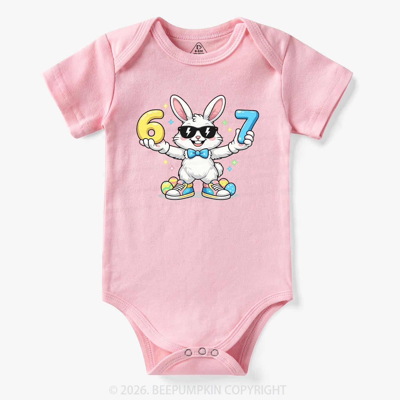 Hip‑Hop 67 Bunny Baby Bodysuit