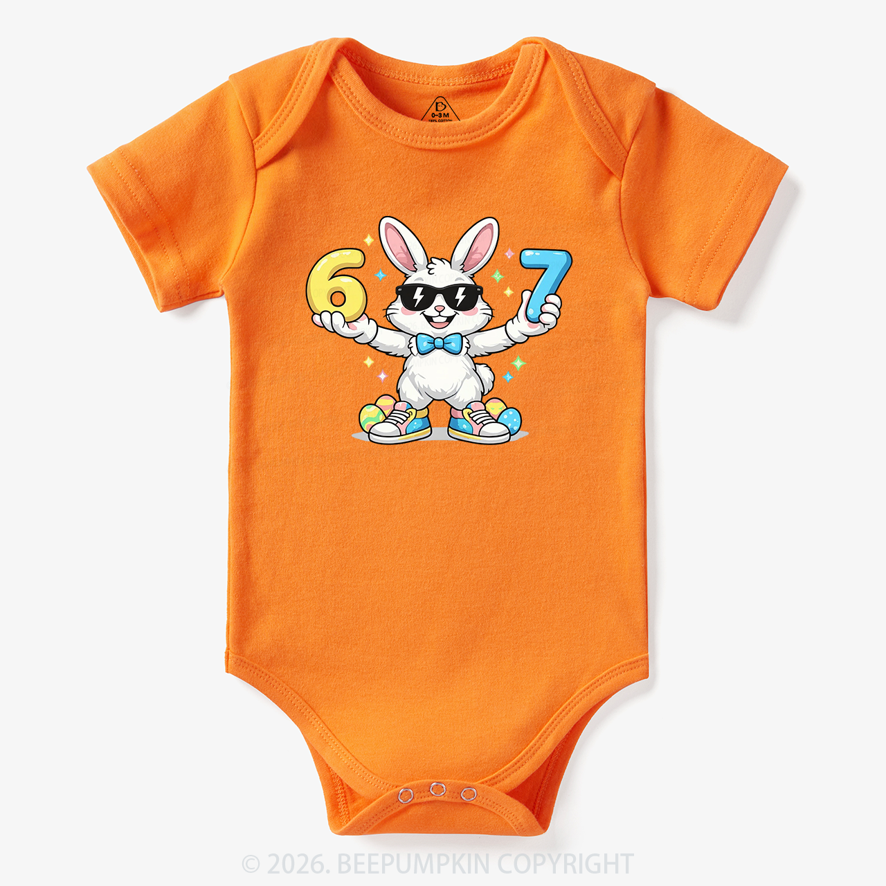 Hip‑Hop 67 Bunny Baby Bodysuit