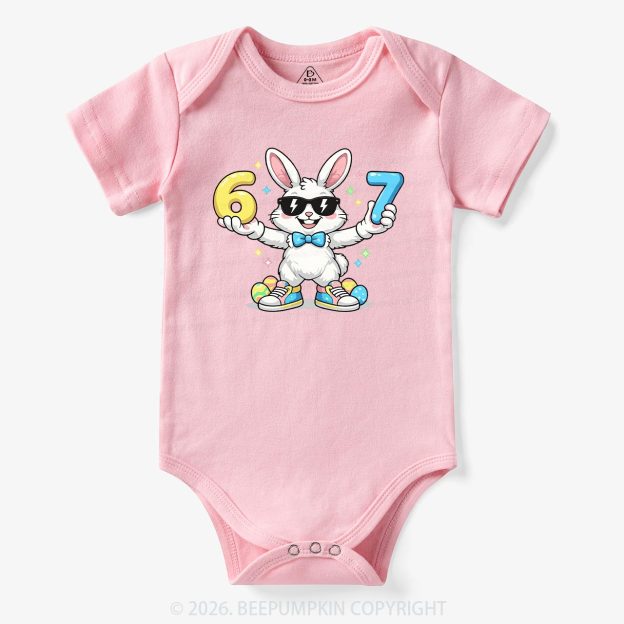 Hip‑Hop 67 Bunny Baby Bodysuit