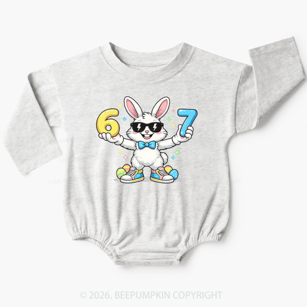 Hip‑Hop 67 Bunny Baby Bubble Romper