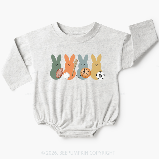 Easter Sporty Bunnies Baby Bubble Romper