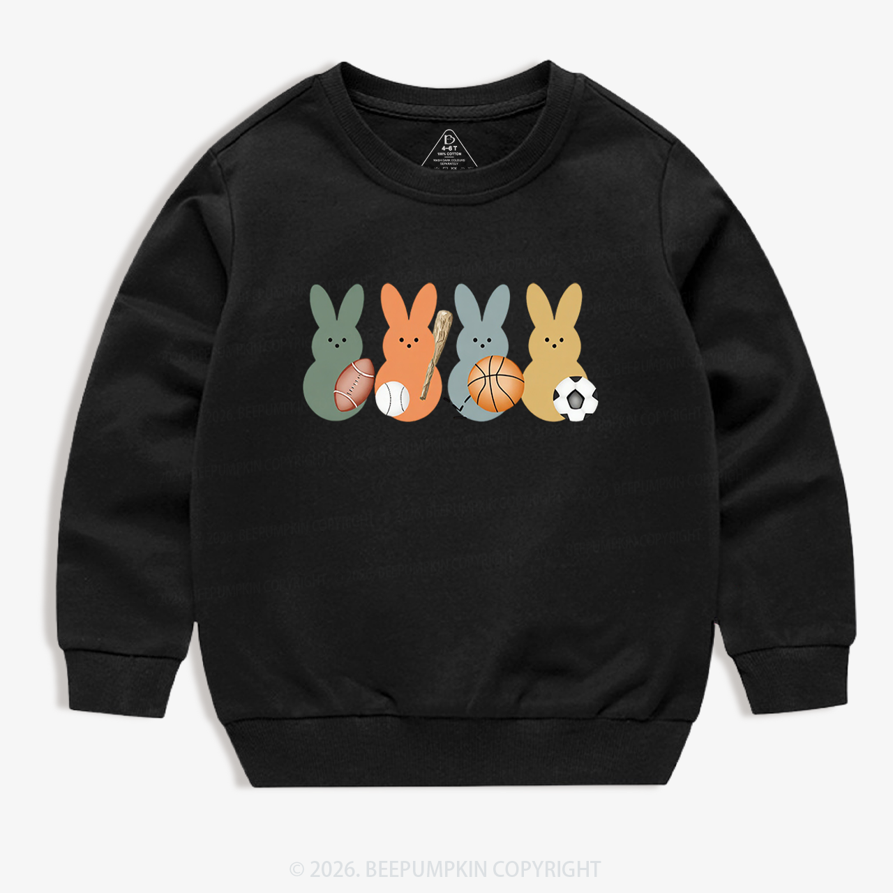 Easter Sporty Bunnies Toddler&Kid's Sweatshirt