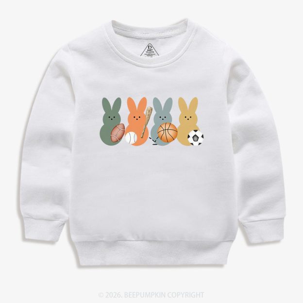 Easter Sporty Bunnies Toddler&Kid's Sweatshirt