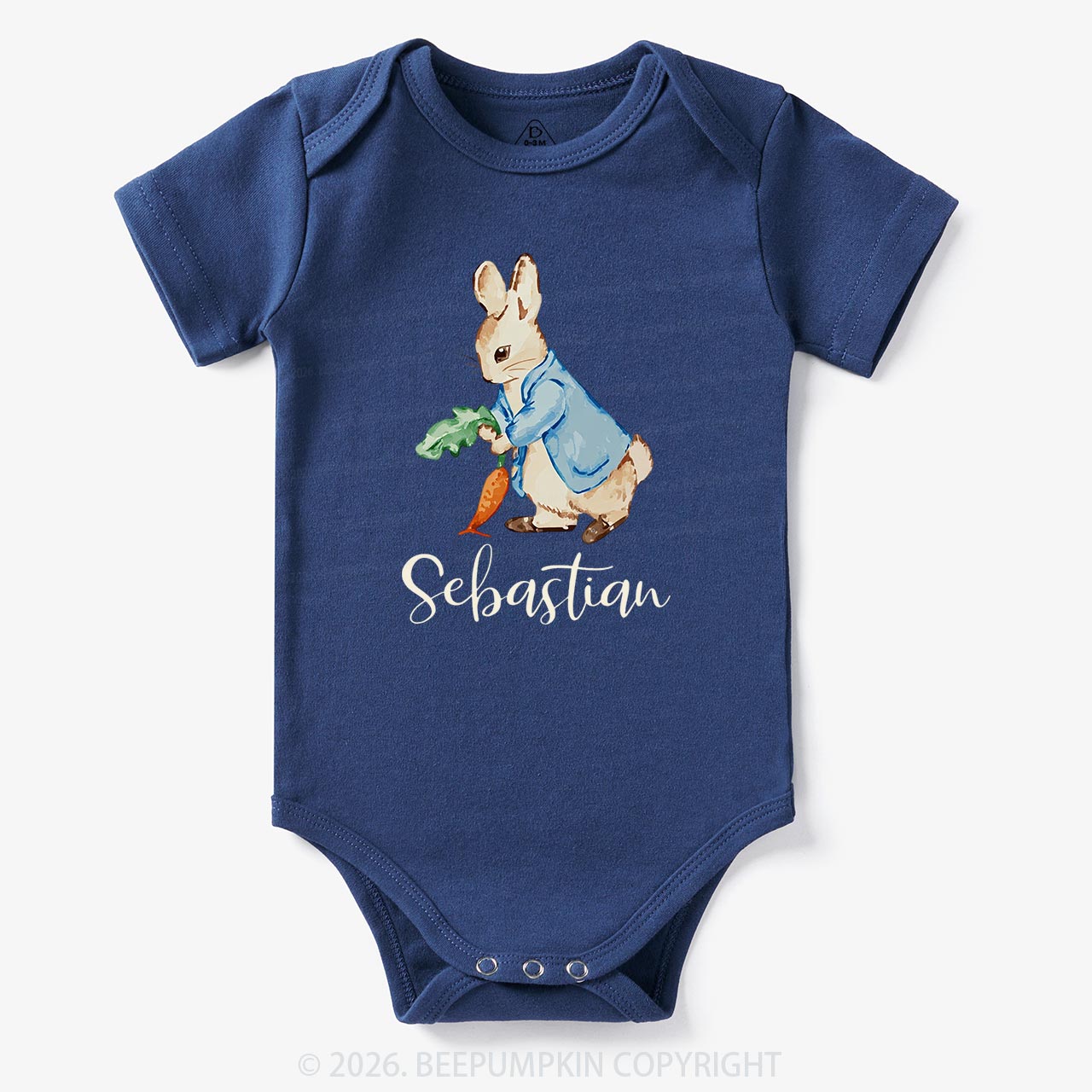 Personalized Little Bunny & Carrot Club Baby Bodysuit