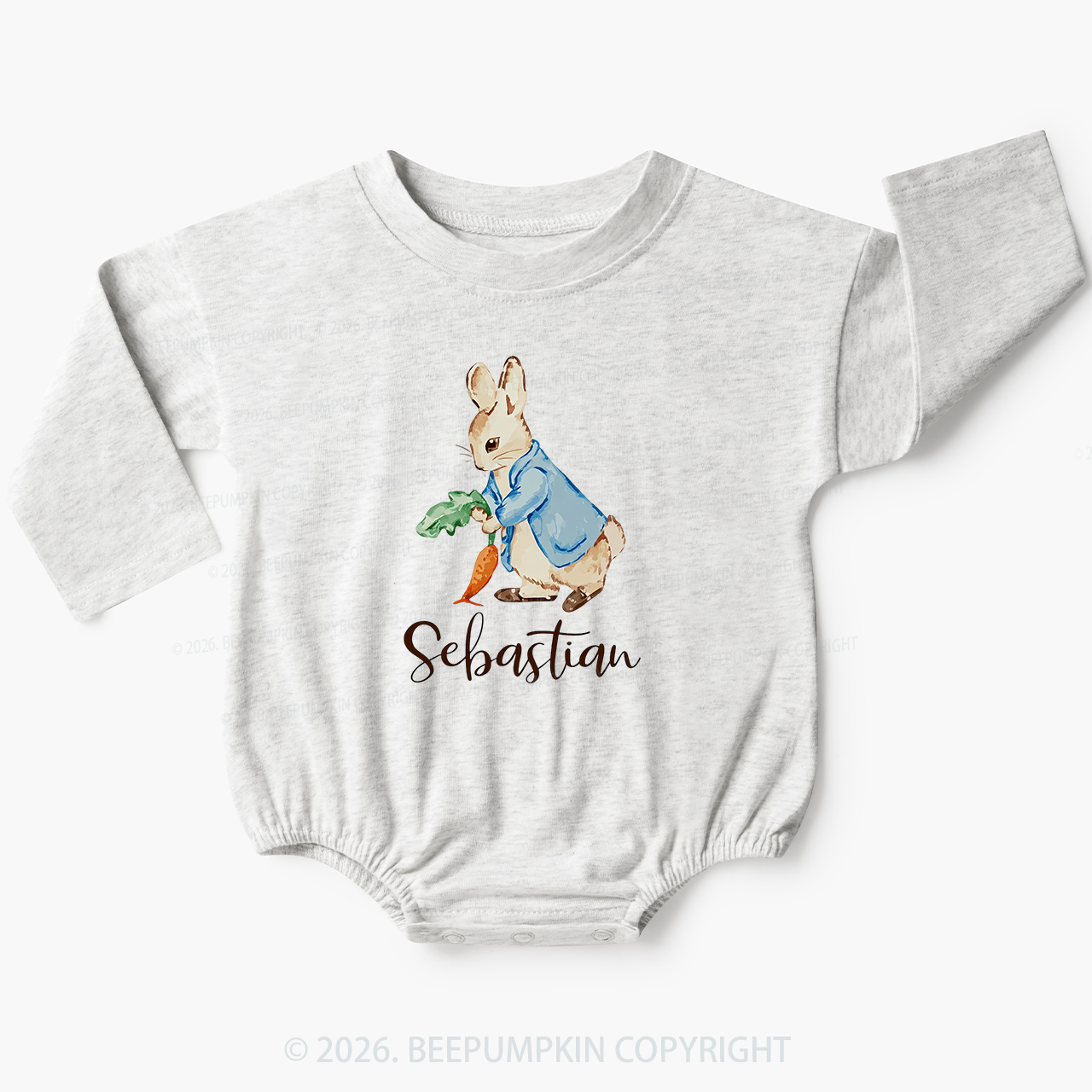 Personalized Little Bunny & Carrot Club Baby Bubble Romper