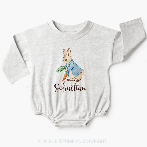 Personalized Little Bunny & Carrot Club Baby Bubble Romper