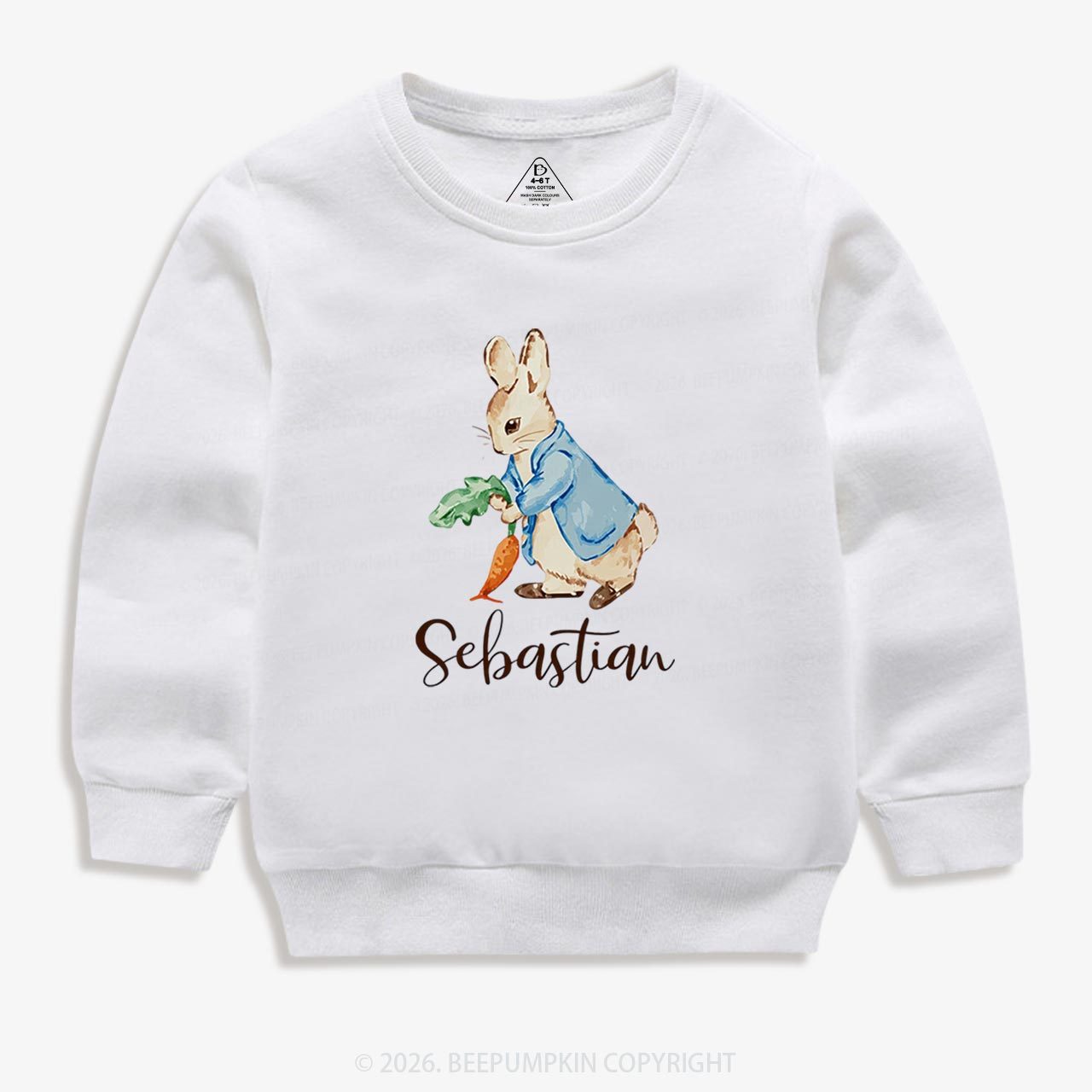 Personalized Little Bunny & Carrot Club Toddler&Kid's Sweatshirt