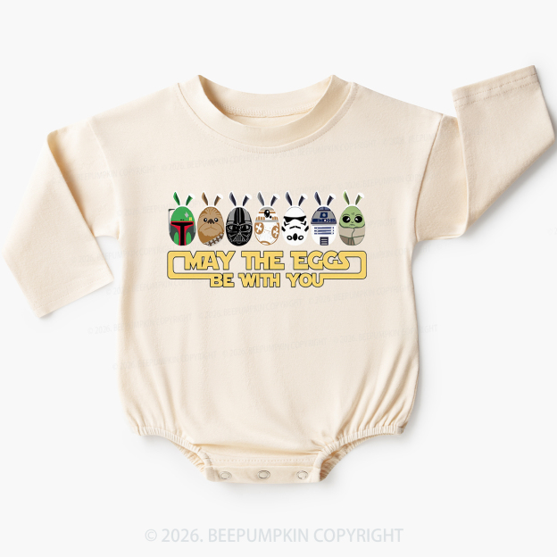 May The Eggs Be With You Baby Bubble Romper