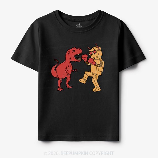 Kids Dinosaur Vs Robot Kids Shirt