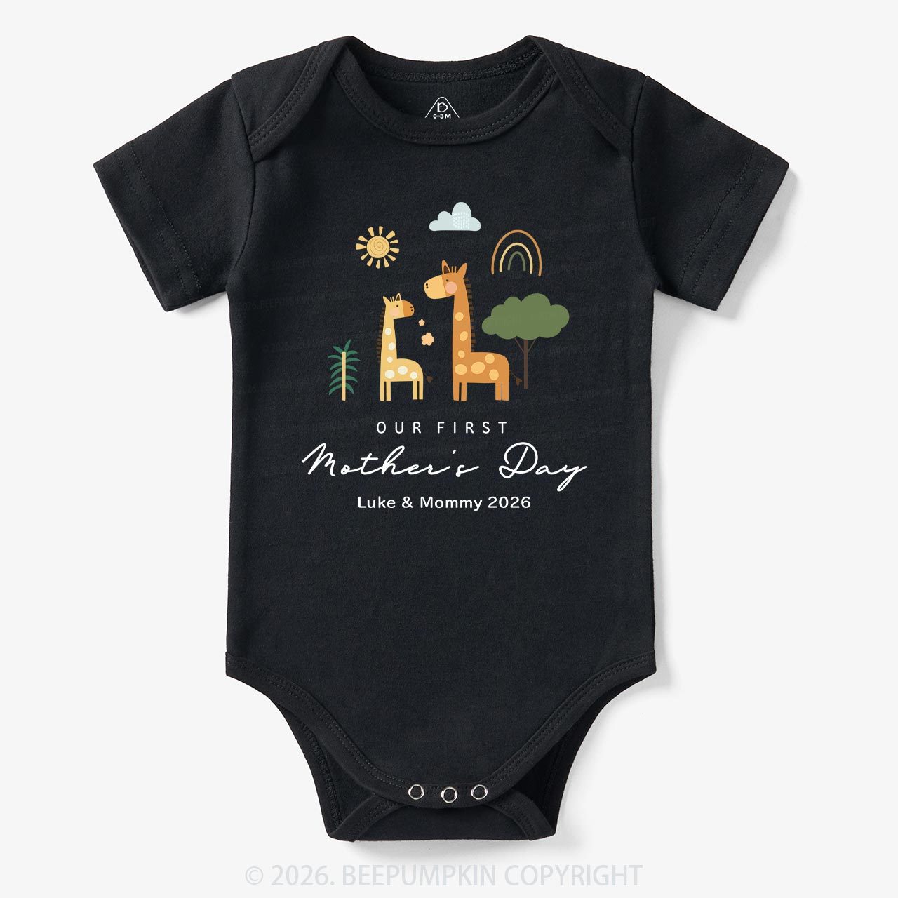 Personalized First Mother's Day Bodysuit Beepumpkin