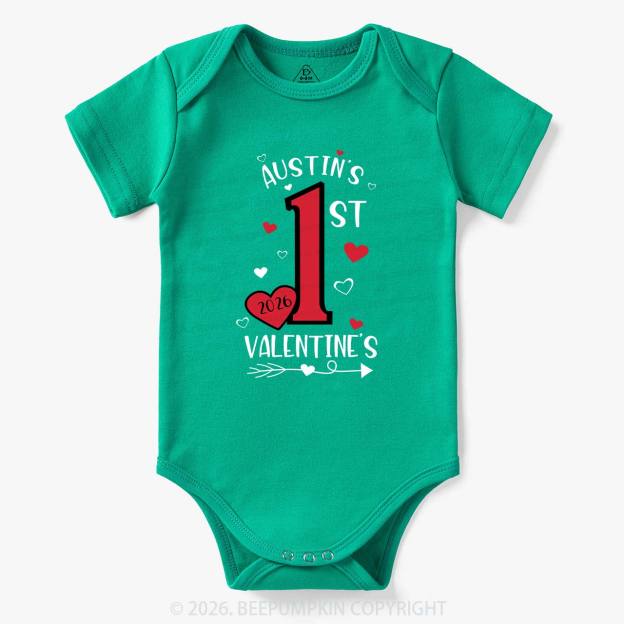 Personalized First Valentine Bodysuit For Baby