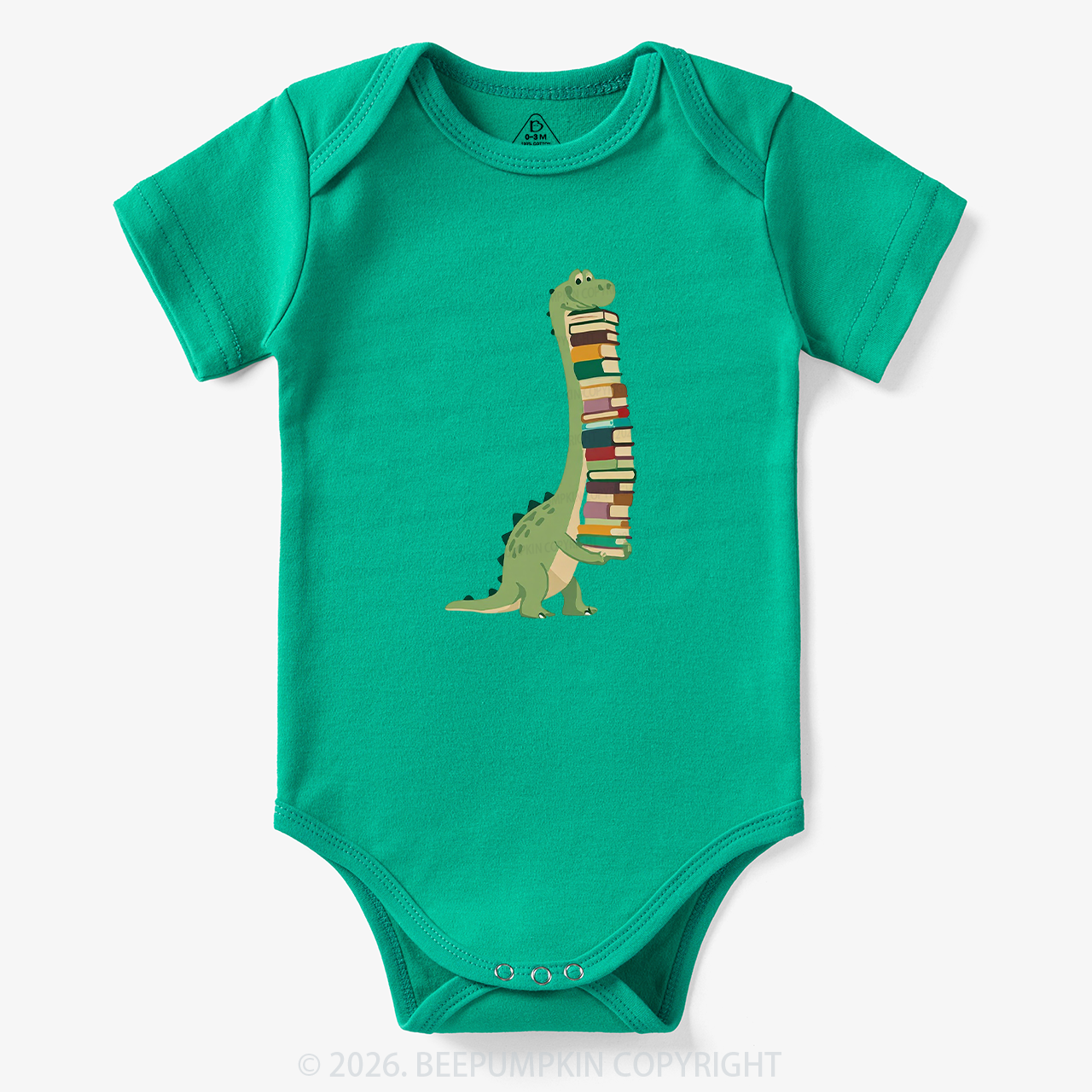 Cute Dinosaur Book Lover Baby Bodysuit