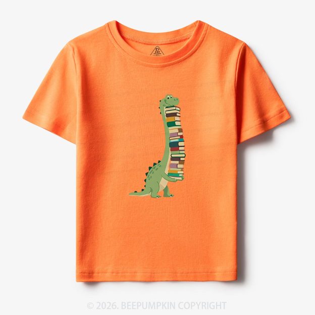 Cute Dinosaur Book Lover Toddler&Kid's Tees
