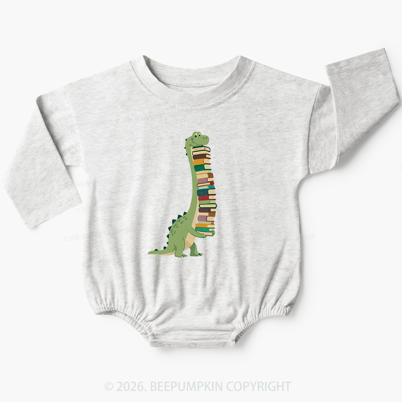 Cute Dinosaur Book Love Baby Bubble Romper