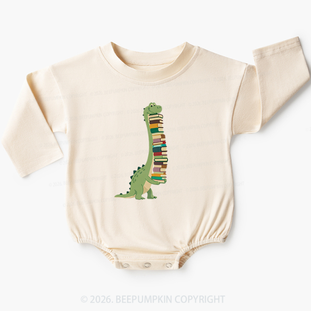 Cute Dinosaur Book Love Baby Bubble Romper
