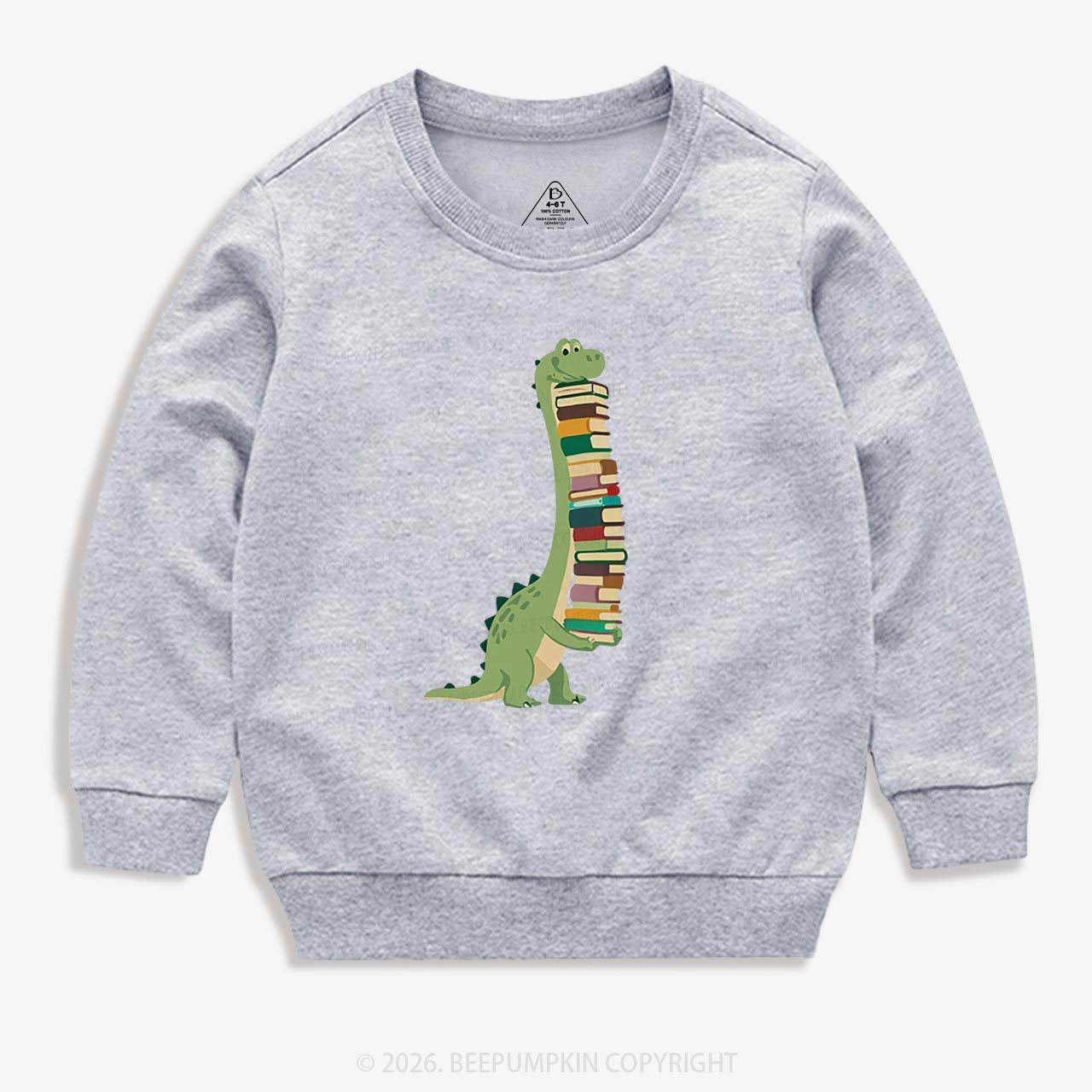 Cute Dinosaur Book Lover Kid's Sweatshirt