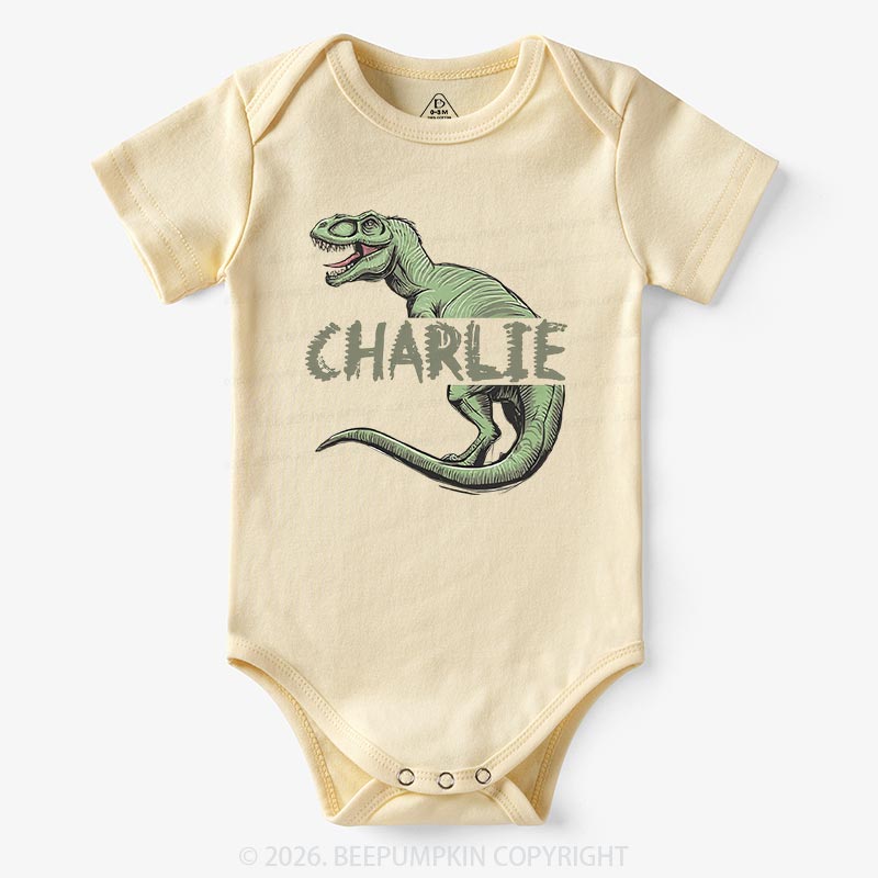 Personalized Roar And Explore Baby Bodysuit