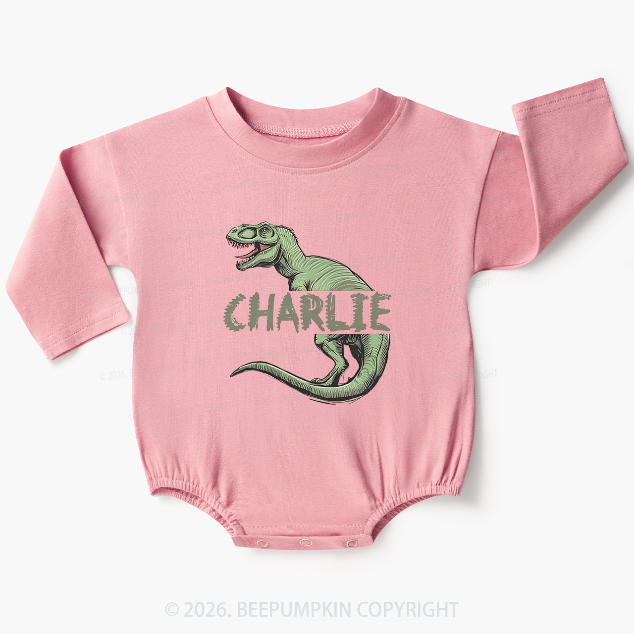 Personalized Roar And Explore Baby Bubble Romper