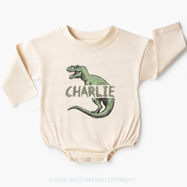 Personalized Roar And Explore Baby Bubble Romper