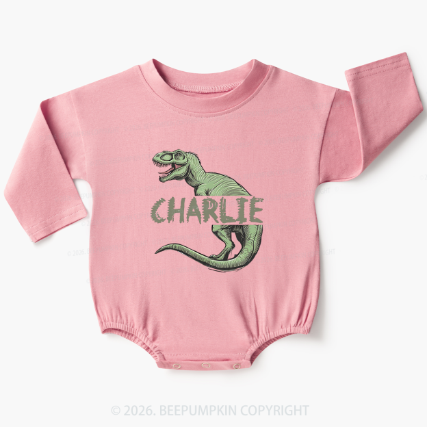 Personalized Roar And Explore Baby Bubble Romper