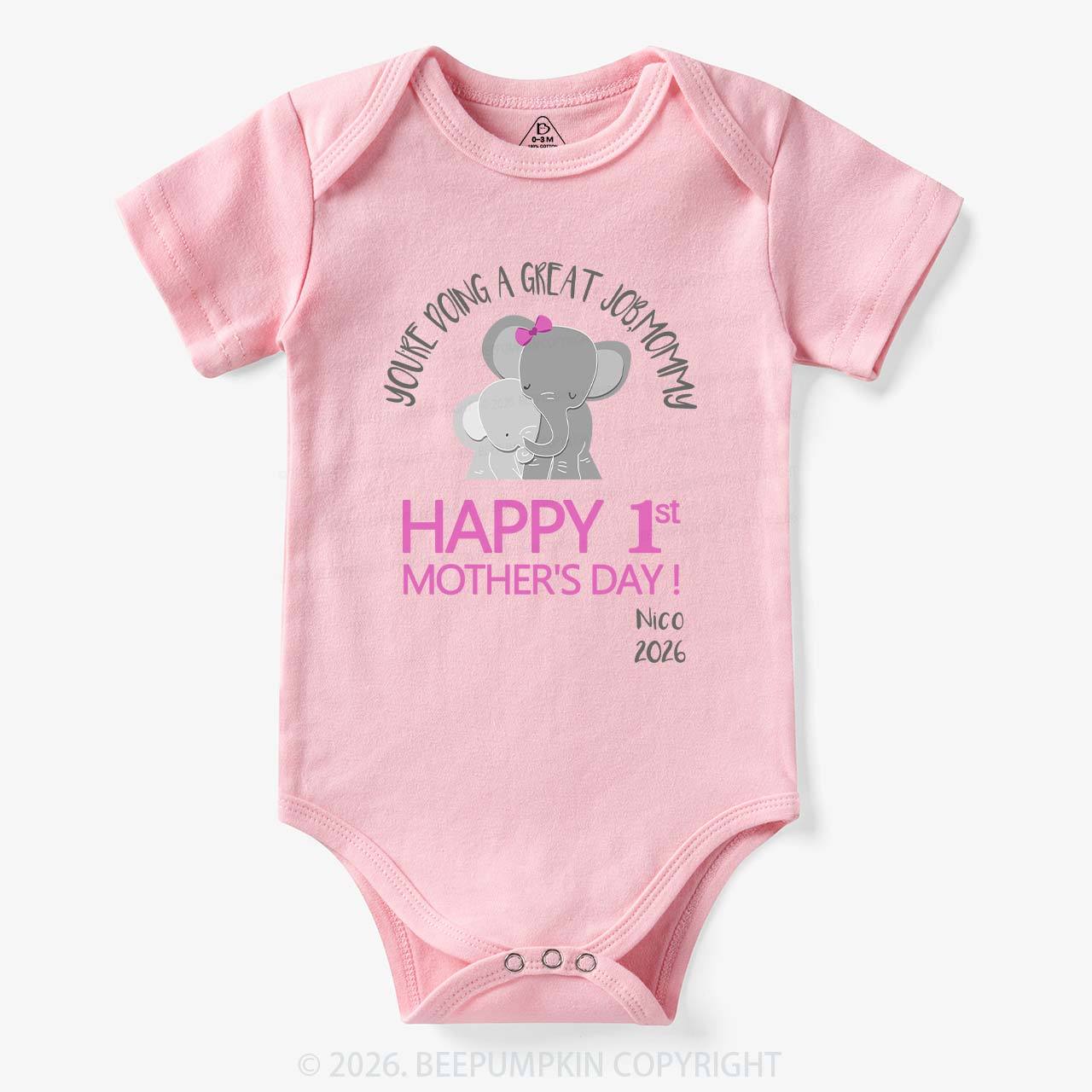 Happy 1st Mother's Day Bodysuit For Baby 
