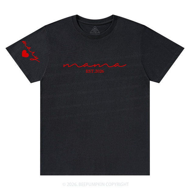 Personalized Mama Shirt With Kid Name