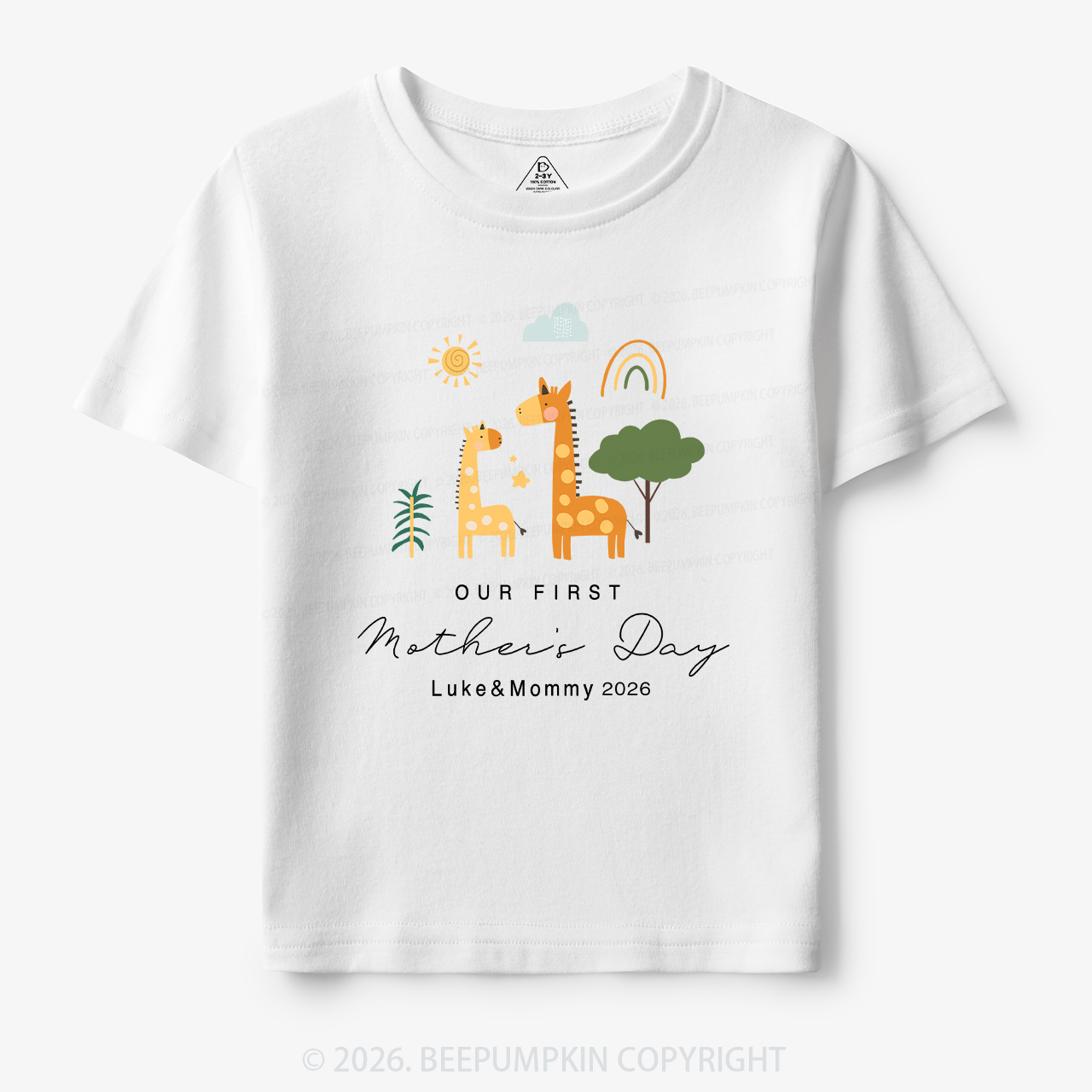Personalized First Mother's Day Toddler&Kid's Tees Beepumpkin