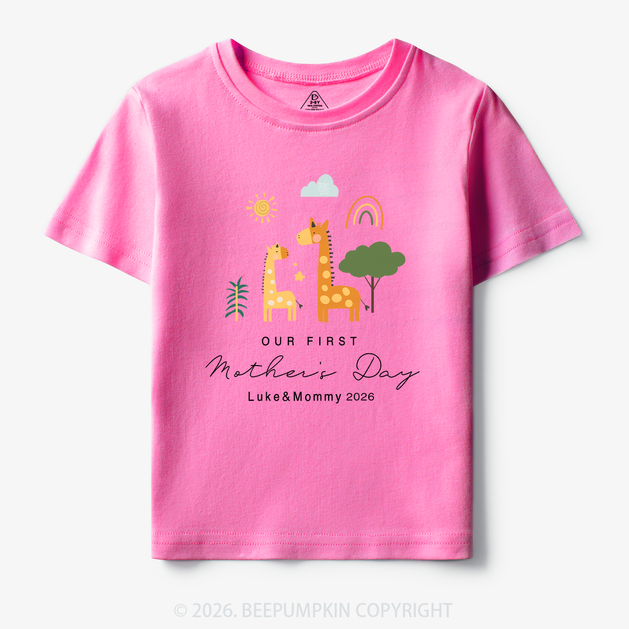 Personalized First Mother's Day Toddler&Kid's Tees Beepumpkin