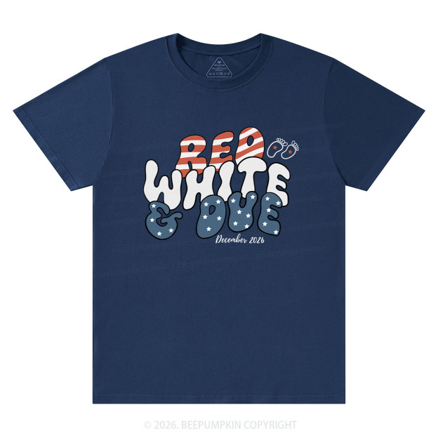 Personalized American Mama 4th July Pregnancy Announcement T-Shirts