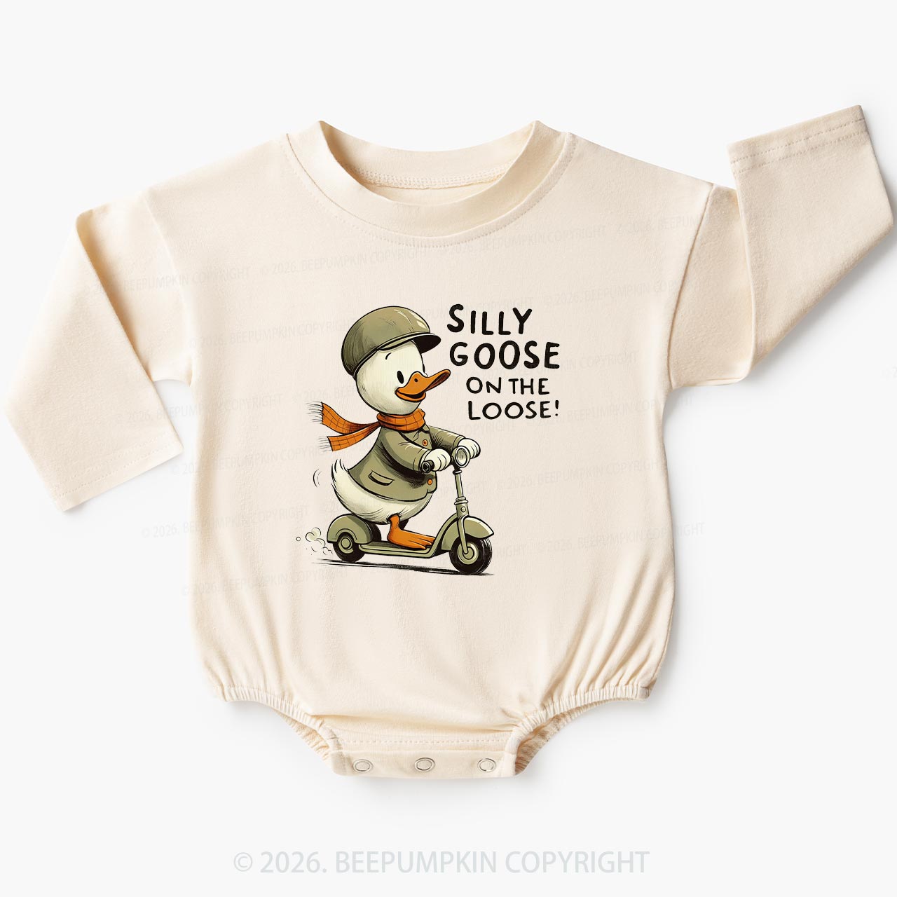  Silly Goose on the Loose Funny Baby Bubble Romper