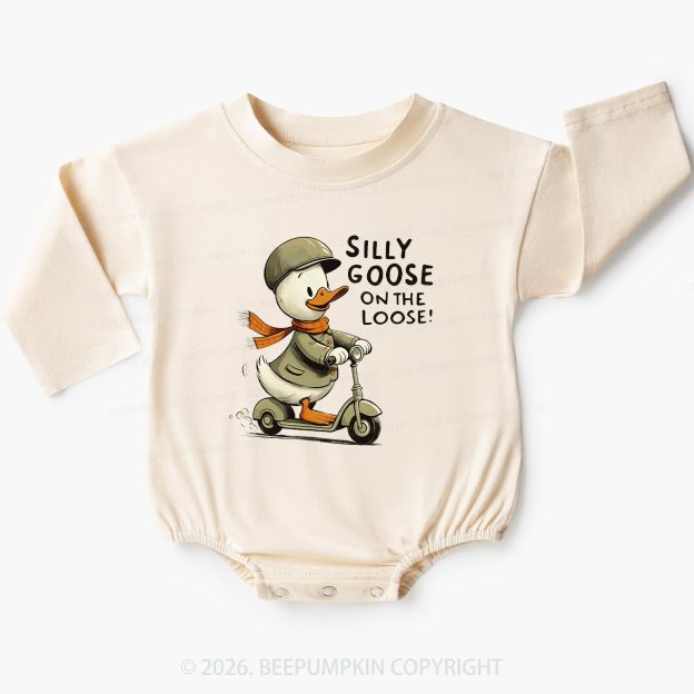  Silly Goose on the Loose Funny Baby Bubble Romper