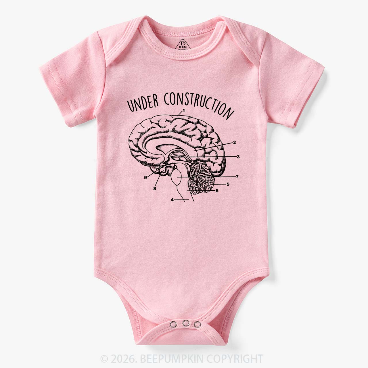 Under Construction Brain Diagram Bodysuit