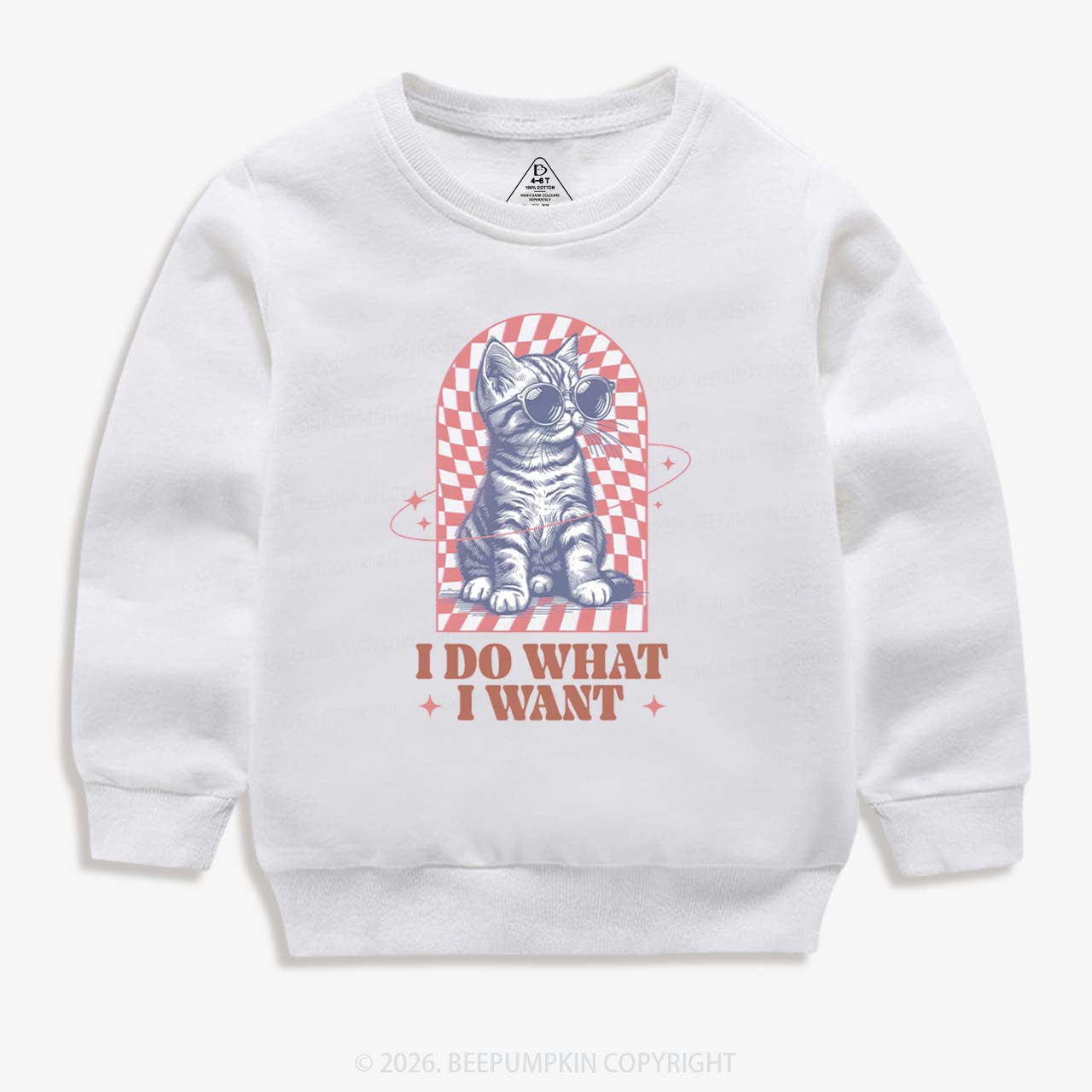 I Do What I Want Kitten Kid's Sweatshirt